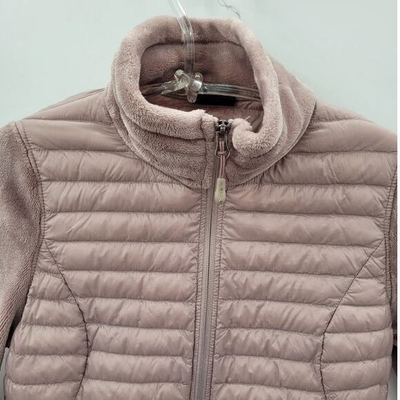 HP Fuzzy Mauve Pink Quilted Terry Cloth Zip Up Jacket - Picture 6 of 13